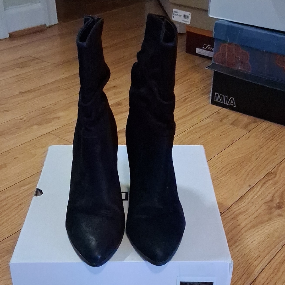 Aldo Black Heeled Boots for Women